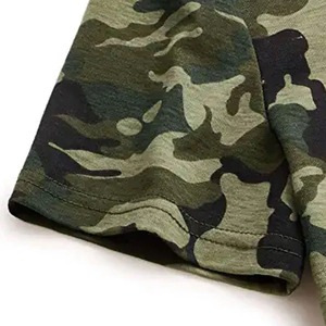 <b>High</b> Quality Organic Cotton Mock Neck Camo Cropped t Shirt Heavyweight Boxy Custom Graphic Women's t Shirts - Product Image 4