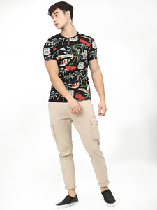 Pantalon décontracté de créateur haut de gamme en pur coton 100% couleur unie, pantalon de survêtement large pour homme - Product Image 4