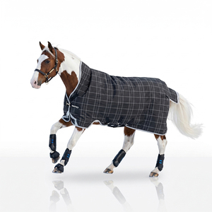 Manta para Caballos de Alta Calidad, Ligera, Impermeable, Rellena de Algodón, Transpirable, 1000D Ripstop, para Equitación y Establos - Product Image 1