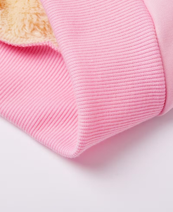 Pink Boys Hooded Fleece Sweatshirt Casual Breathable Eco-Friendly Lined Long Sleeve Winter Wear - Product Image 5