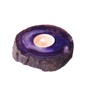 Portavelas de Piedra Natural Tallado a Mano de Ónix Púrpura y Ágata, Gema de Ágata para Sanación, Venta al por Mayor - Product Image 1
