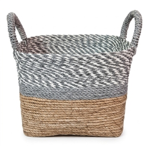 Natural Fiber <b>Storage</b> <b>Baskets</b> <b>Square</b> Woven Bin Handcrafted Laundry Hamper Balinese Artisan Patterned Organizer Boho Home Decor - Product Image 1