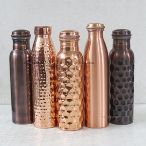 100% Pure & Handmade 1L <b>Copper</b> Water <b>Bottle</b> Leak-Proof Yoga <b>Bottle</b> with Custom Logo for Direct <b>Drinking</b> - Product Image 6