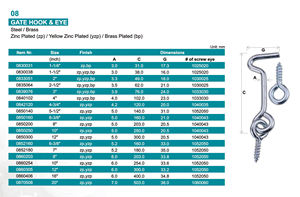 Gancho y Argolla de Seguridad para Puerta de Acero Personalizado OEM/ODM, Plateado, Multitamaño - Product Image 3