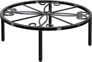 Support de pot en fer de grande qualité à prix raisonnable, avec un design spacieux, adapté à plusieurs pots de fleurs dans les jardins. - Product Image 3