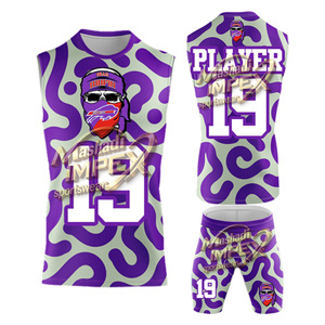7v7 Flag Football Uniform Customizable Printed Sublimation <b>Compression</b> Jerseys Breathable Anti-Bacterial Moisture-Wicking Adult - Product Image 5