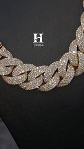 Heavy 22mm <b>Iced</b> <b>Out</b> Cuban Link <b>Chain</b> 10K Rose Gold VVS Lab Grown Diamond Miami Cuban <b>Chain</b> Necklace Hip Hop Jewelry - Product Image 5