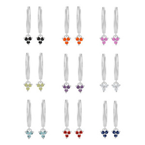 Solid 925 Sterling Silver Fine <b>Dangle</b> Drop Hoop <b>Earrings</b> <b>Small</b> Delicate Raw Natural Green Peridot Gemstone Women's Everyday Wear - Product Image 4