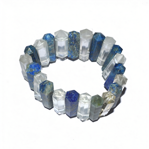 Pulsera de acupresión de cristal curativo de lapislázuli, joyería de gemas mixtas al por mayor - Product Image 2