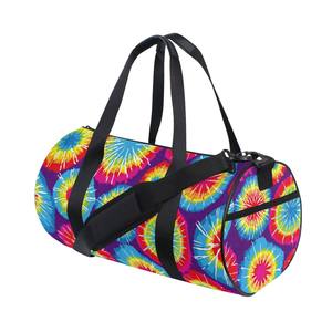 <b>Rainbow</b> Glitter Duffel Bag Large Capacity Polyester Sport Fitness Gym Bag with Zipper Closure and Black Handles - Product Image 1