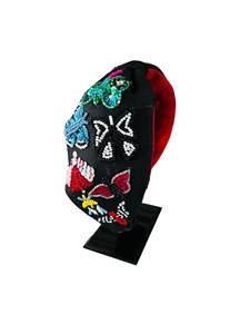 Nouveau Bandeau Rembourré Fait Main à Paillettes Florales, Tendance et Élégant, pour Femmes et Filles, Accessoire de Cheveux de Luxe et de Style Boutique - Product Image 3