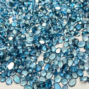 พลอยโทแพซสีน้ำเงินลอนดอนธรรมชาติแบบคละขนาด 6x8 มม. ถึง 12x16 มม. สำหรับทำเครื่องประดับ - Product Image 1