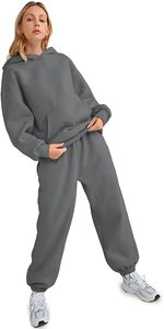 Conjunto de Sudadera con Capucha Oversize y Pantalones de Chándal de Forro Polar Premium para Mujer, Conjunto Deportivo de Sudadera con Capucha y Pantalones de Chándal para Mujer - Product Image 4