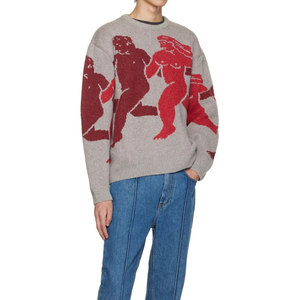 Pulls en laine 100 % anti-boulochage à faible MOQ pour hommes, broderie personnalisée, vêtements d'automne chauds et doux - Product Image 1