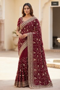 Conjunto de Salwar Kameez Bordado Indio-Pakistaní para Mujer, Corte Regular, Vestido para Fiesta o Boda - Product Image 4