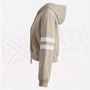 Sudadera Corta con Capucha para Mujer, con Cordones Ajustables, Manga Larga, Estilo Harajuku, Personalizable en Color, Prenda Moderna - Product Image 3