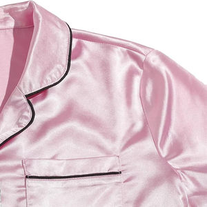 Pyjama en soie sur mesure pour femme avec cordon de serrage, robe de nuit et pyjama pour la maison, vêtements de nuit pour adulte - Product Image 5