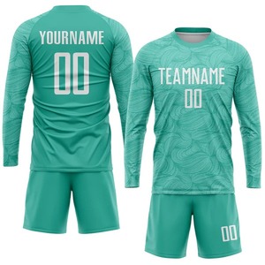 Uniforme de Fútbol Sublimado Personalizado en Color Blanco Aqua, Camiseta Transpirable para Entrenamiento de Equipo, Ropa Deportiva Profesional Personalizada - Product Image 2