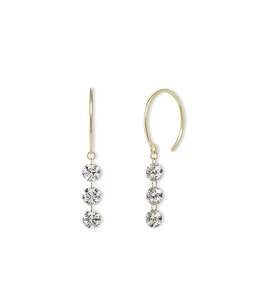 Elegantes Pendientes de Diamantes Cultivados en Laboratorio de Oro de 14K, Corte Brillante, Alta Claridad, Joyería de Diseño para Mujer, para Fiestas, Regalo de Lujo - Product Image 1