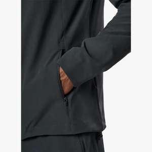 Survêtement gris foncé pour homme, manches longues, à capuche, fermeture éclair, coupe sportive, coupe régulière, vêtements d'automne, séchage rapide, polyester, poches latérales - Product Image 2