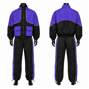 Conjunto Deportivo Cortavientos 2027, Colores Personalizados, Logotipo Personalizado, Hombros Caídos, Impermeable, Chaqueta y Pantalón de 2 Piezas con Cierre - Product Image 1