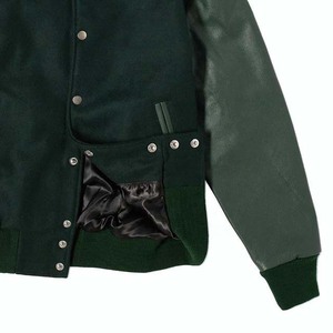 High Quality Baseball Jackets Professional Manufacturer Clothing Brands Wool Leather Sleeve College Baseball Jacket For <b>Men</b> 2025 - Product Image 2