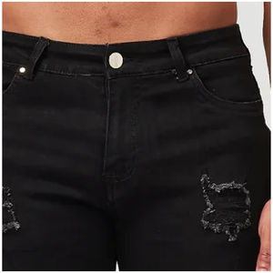 Pantalones Cortos de Mezclilla de Nuevo Estilo para Hombre, de Alta Calidad, Personalizados, con Efecto Desgastado por el Sol, con Pedrería, Tallas Grandes, Casuales, Lisos, de Primera Calidad - Product Image 6