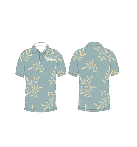 เสื้อโปโลลายพฤกษศาสตร์แบบกำหนดเอง ระบายอากาศได้ดี น้ำหนักเบา เหมาะสำหรับทีมกอล์ฟ แขนสั้น พิมพ์ลายแบบซับลิเมชั่น เสื้อผ้าลำลอง - Product Image 3