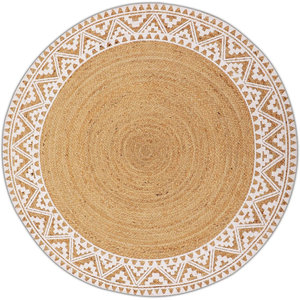 Hot Selling Customised Braided Natural Hand Braided Round Jute <b>Mat</b> Edge Non <b>Slip</b> Backing For Multi Use - Product Image 3