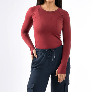 Gym Manufacturer <b>Long</b> <b>Sleeve</b> Shirt Women Workout Wear Compression <b>Long</b> <b>Sleeve</b> Design Quick Dry Top Yoga Wear Running Shirt - Product Image 1