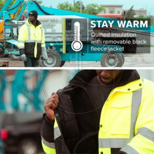 Reflective Waterproof Safety Apparel clothing made from cotton blends offers comfort and durability Silk Fabric Safety jackeets - Product Image 4