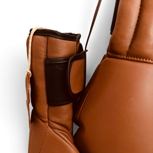 Gants de boxe Geoffrey G9 Signature BG Tan, modèle rétro vintage classique, 100% cuir de vache, respirants, écologiques, équipement de protection - Product Image 5