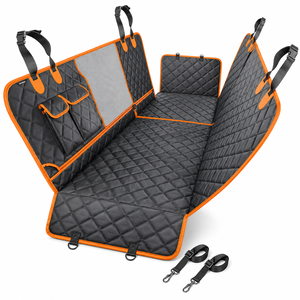 Back Seat Extender for Dogs Hard Bottom Dog Car Seat Cover for Back Seat with Mesh Window100% Waterproof Pet Dog <b>Hammock</b> - Product Image 4