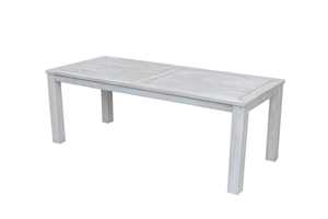 Table à manger d'extérieur contemporaine en bois, design de panneaux résistant aux intempéries, mobilier de jardin - Product Image 3