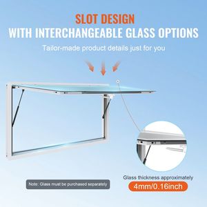 72 \ "x48 \" finestra di concessione in lega di alluminio per Food truck 85 gradi di supporto per finestra porta tenda trascinamento gancio non inclusa - Product Image 3
