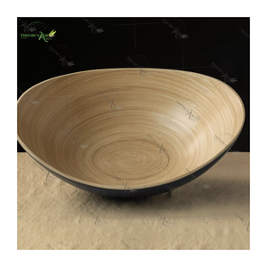 Durable Bamboo Fiber Eco Friendly <b>Disposable</b> Bamboo <b>Tableware</b> Handmade Vietnam Bowl Set Natural Rice Bowl Party - Product Image 5