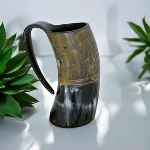 Auténtica Taza Vikinga Ecológica para Beber, Hecha a Mano con Cuerno Natural Pulido, para el Hogar, Bar y Regalos - Product Image 6