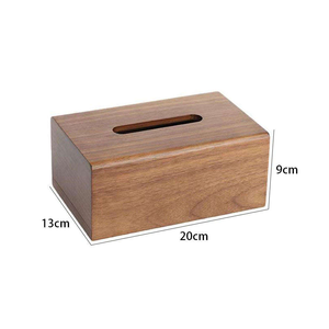 Ensemble de boîte à mouchoirs et porte-serviettes en bois écologique et durable, style classique, finition artisanale pour restaurants, hôtels, bureaux - Product Image 4