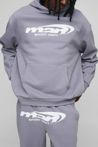 Conjunto Deportivo Personalizado de 2 Piezas para Hombre, Sudadera con Capucha Extra Grande de Felpa de Algodón 100 % de 420 g/m², Corte Regular, Informal, Ecológico, para Invierno - Product Image 3