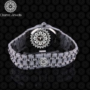 Montre de luxe pour homme en acier inoxydable Charm Jewells, cadran 40 mm, bracelet 20 cm, mouvement mécanique, étanche 10 bars, date automatique, fonction push - Product Image 2