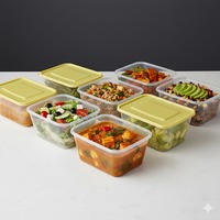 Récipients alimentaires en plastique durables avec couvercles Boîtes d'emballage sur mesure Approvisionnement d'usine en gros pour les restaurants et la livraison de nourriture