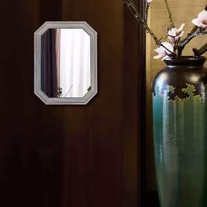 Espejo de Pared de Madera Rústico Marrón, Espejos Decorativos Geométricos para Sala de Estar, Dormitorio, Entrada - Product Image 4