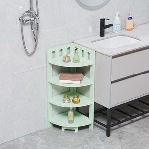 4-Tier Corner <b>Shelf</b> Wood Storage Stand Multipurpose <b>Small</b> Space Shelving <b>Unit</b> for Home Office Bathroom Wall Display <b>Shelves</b> - Product Image 4