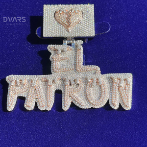 Colgante de Letra Personalizado con Moissanita, Plata de Ley 925, Joyería de Lujo Estilo Hip Hop, Amuleto con Nombre Personalizado - Product Image 3