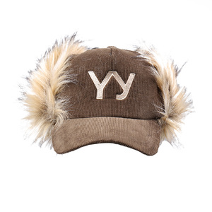 Gorra de running sólida, gorra estilo papá, gorra trucker, gorras de invierno con orejeras, gorra de béisbol de pana y algodón, fabricación de calidad premium en Pakistán - Product Image 1