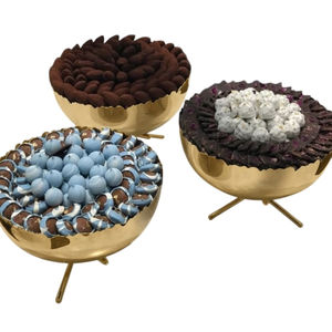 Bol de service élégant en argent poli sur pied, idéal pour les mariages et événements – Cadeau décoratif en métal de luxe pour la vente en gros - Product Image 6