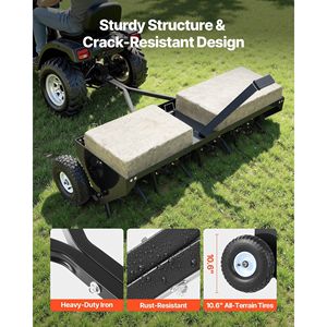 Aeratore Manuale per Prato Resistente da 40 Pollici, 150 libbre, con Attacco Universale e Funzione di Foratura, da Trainare - Product Image 4