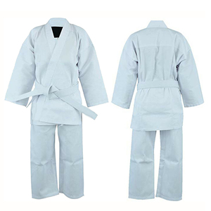 Uniforme de Karate Naranja Premium para Adultos, Uniforme de Entrenamiento de Artes Marciales, Traje de Karate de Algodón Pesado con Cinturón Negro - Product Image 1