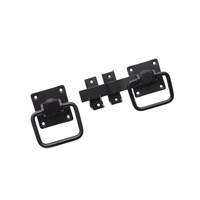 Pestillo de Puerta de Hierro Fundido Estilo D de Grado Estándar de Proveedor Global, Diseño Moderno Negro para Puertas de Dormitorio, Hotel y Ventanas, Fácil Instalación