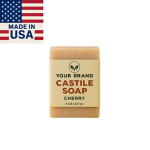 Savon liquide artisanal 32oz à marque privée, anti-acné, parfum cerise et sauge, formule douce blanchissante bio aux sels minéraux - Product Image 1